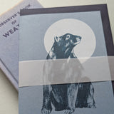 Handprinted polar bear card