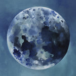 Pale Blue Moon Greetings Card