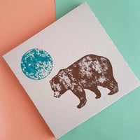Bear Hand Printed Laser Cut Mobile
