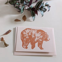 Handprinted bear card